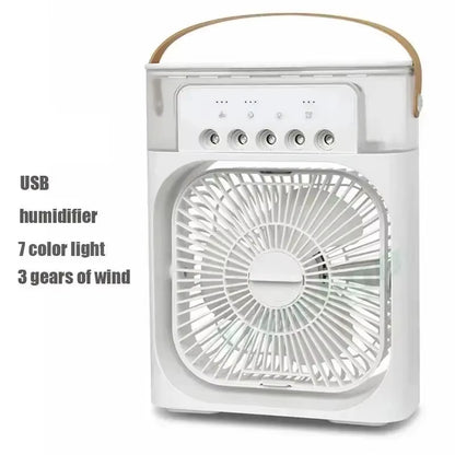 Air Humidifier Cooling USB Fan Water Mist Small Refrigeration Air Conditioner Mini Fan Water-Cooled Silent Air Cooler 3 in 1