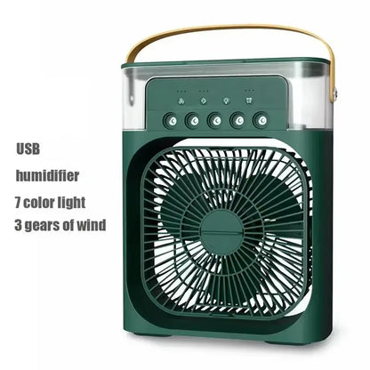 Air Humidifier Cooling USB Fan Water Mist Small Refrigeration Air Conditioner Mini Fan Water-Cooled Silent Air Cooler 3 in 1