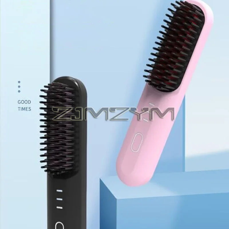 Electric Hot Comb Multi-Function Wireless Hair Straightening Comb anti Hot Styling Tool Hair Straightening Brush