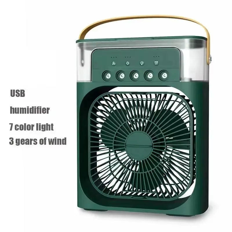 Air Humidifier Cooling USB Fan Water Mist Small Refrigeration Air Conditioner Mini Fan Water-Cooled Silent Air Cooler 3 in 1